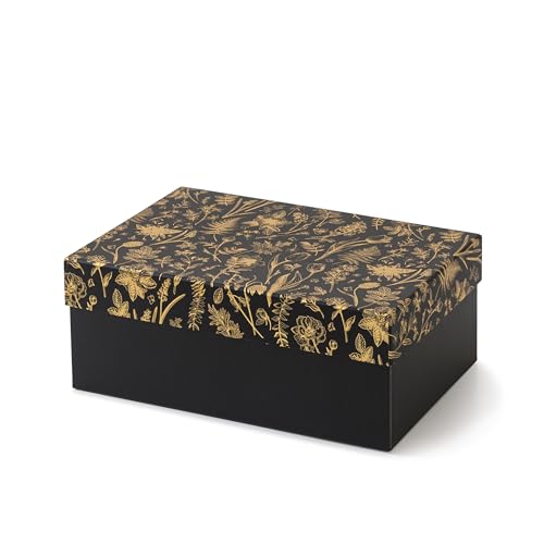 Soul & Lane Decorative Photo Storage Box with Lid, 11.7" × 7.7" × 4.5", Memory Box for Keepsakes, Floral Cardboard Picture...