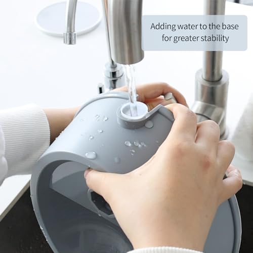 DELIFUR Pet Standing Water Dispenser Adjustable Cat Dog Drinking Water Dispenser Bowl with Detachable Pole Automatically F...