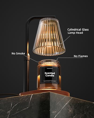 Cozmara Candle Warmer Lamp with Timer & Dimmer for Yankee Candles, Adjustable Height Candle Warmer for Jar Candles, Wax Me...