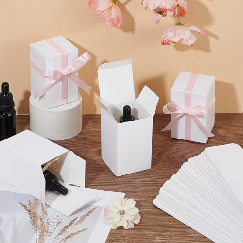 PH PandaHall 30pcs 2x2x3 inch Paper Essential Oil Packing Box, Small Packing Boxes Kraft Paperboard Gift Box Packaging Cas...