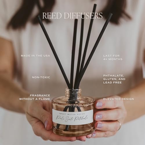 Sweet Water Decor Salt and Sea Reed Diffuser – Room Decor Aesthetic with Long-Lasting Premium Fragrance of Sea Salt, Citru...