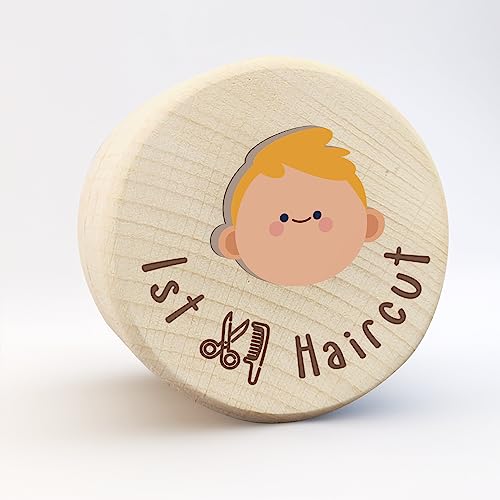 Baby Keepsake Box For First Hair, First Hair Wooden Box, Cute Lost First Haircut Keepsake, Baby Toddler Hair Case For Baby...