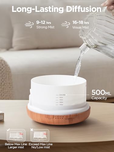 InnoGear Aromatherapy Diffuser & 10 Essential Oils Set, 500ml Essential Oil Diffuser with Remote Control Mother's Gift Ult...