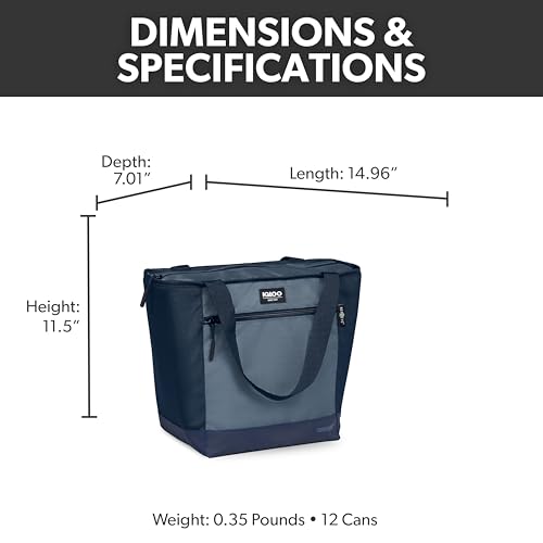 Igloo MaxCold Soft Coolers, Insulated Soft Sided Cooler Bag, Foldable Reusable & Leak Proof Food Grocery Bag, Portable Tra...