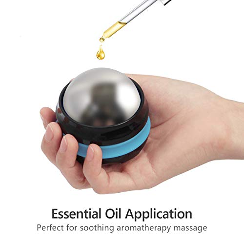 AHIER Cold Massage Roller Ball, Stainless Steel Cold Therapy Relief, Free Rolling Removable Gel Ball Deep Tissue Massage P...