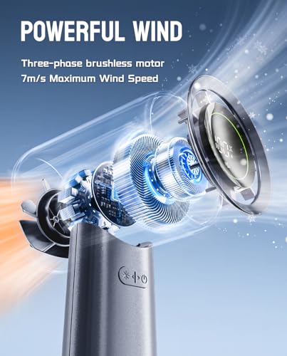 MUXNW Mini Turbo Jet Fan: Portable Small Pocket Handheld Personal Rechargeable Battery Operated USB Charger Keeping Cool I...