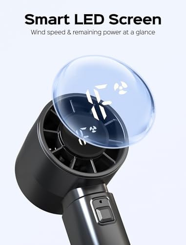 FESTIVALCOS Portable Handheld Fan - High Speed Cooling, USB Rechargeable Mini Fan with 4000mAh Battery 12 Hours Battery Li...