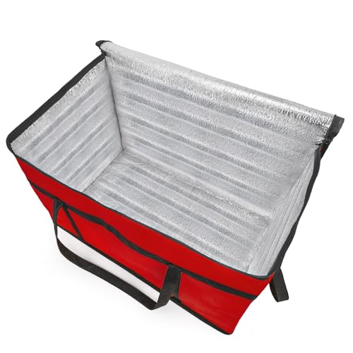 AVLA 3 Pack Insulated Food Delivery Bag, 77L XXX-Large Reusable Grocery Tote Insulation Bag, Collapsible Commercial Food W...