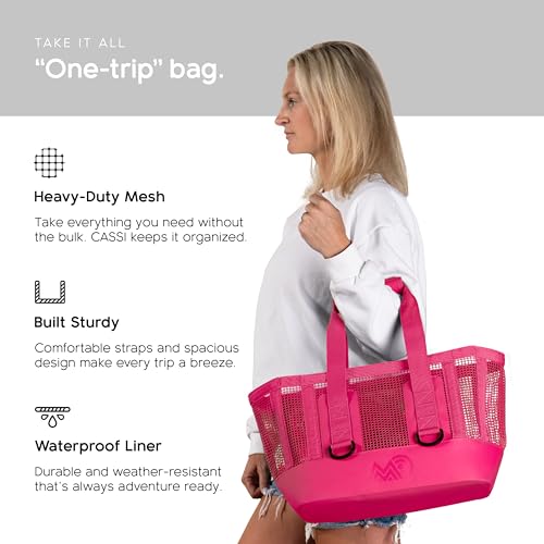 MISSION Boat Gear CASSI Heavy-Duty Outdoor Tote and Waterproof Marine-Grade Mesh Boat Bags