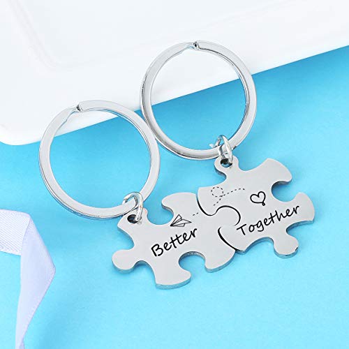 Nimteve Gifts for Couples Boyfriend Girlfriend Couples Keychains for Husband Wife Valentine's Day Gift