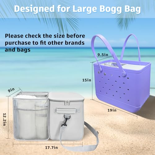 XYFuuee 2-in-1 Cooler Organizer Insert for X Large Bogg Bag Accessories, PEVA Portable Leak-Proof Ice Chest, Lightweight M...