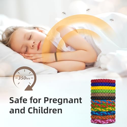 BuggyBands 24 Pack Mosquito Repellent Bracelets for Adults & Kids, DEET-Free, Individually Wrapped, Adjustable PU Leather ...
