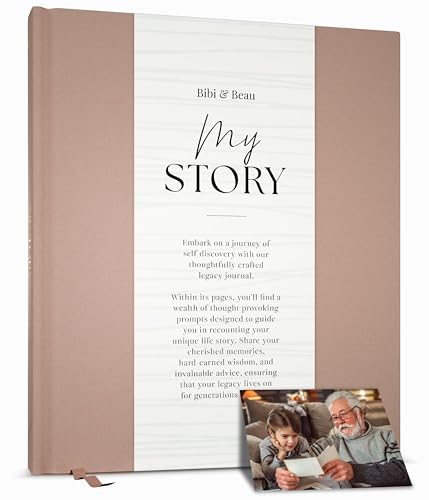 Bibi & Beau Legacy Story Journal – My Life in Writing | Guided Memory Book for Grandma, Grandpa, Mom, Dad | Thoughtful Kee...