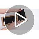 Epecfan 5x7 Double Hinged Picture Frame - Black Foldable Photo Frame with Real Glass, Adjustable Vertical & Horizontal Dis...