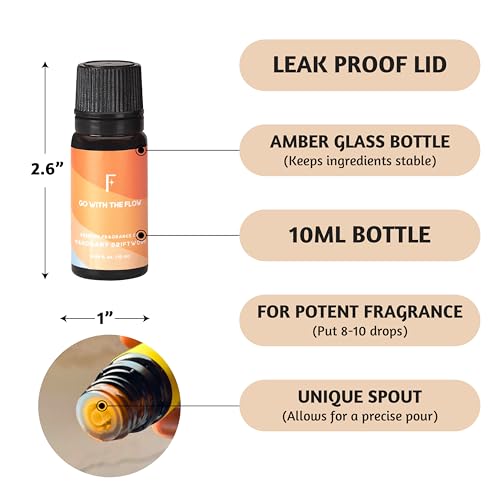 Folkulture Beach Essential Oil Set of 6 | Summer Essential Oils for Diffusers for Home, Humidifiers, Aromatherapy | Nerol...