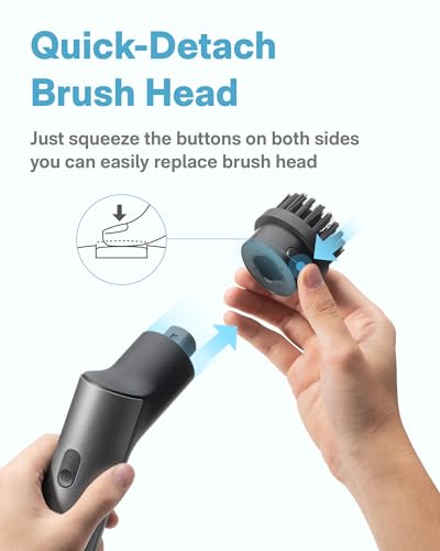 HOTO 3 Pcs Replacement Pads for Cordless Spin Scrubber, Suitable for HOTO Electric Scrubber with Long Handle Only, Power C...