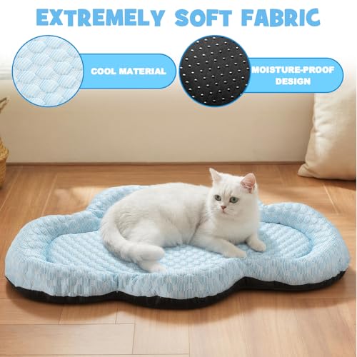 Shinylin Cooling Mat Summer Cool Pet Cat Sleeping Pad Thicken Puppy Sleeping Blanket Cloud Washable Breathable Non-Slip Pu...