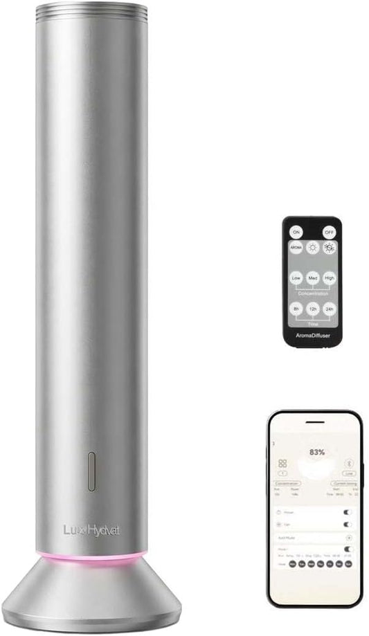 Waterless Essential Oil Diffuser – Smart App & Remote Control, 4000 Sq Ft Coverage, Quiet Aroma Diffuser for Large Room Ho...