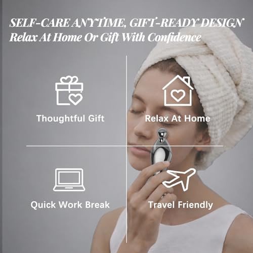 303 Stainless Steel Face Roller Set with Metal Gua Sha Facial Tool– Face Massager Tool for Lymphatic Drainage & Sculpting,...