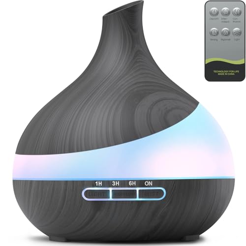 HJTHJT 500ML Essential Oil Diffuser: Aroma Diffuser with Remote Control for Hotel Spa Yoga Room - Humidifiers for Bedroom ...