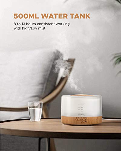 muson Essential Oil Diffuser Sound Machine Combo Diffuser for Aromatherapy Fragrant Oil Cool Mist Humidifier with Natural ...