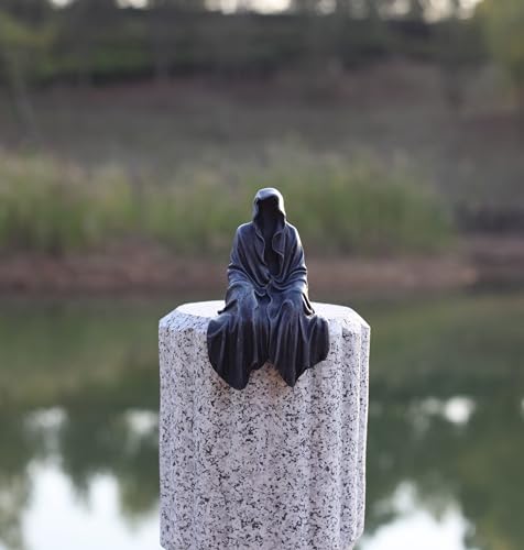 SHOWFEICAT Resin Tabletop Gothic Decor Sitting Statue, Resin Statue Gothic Decor, Fits On Sturdy Shelf and Has A Cool Myst...