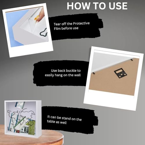 Legend - Travel Adventure Archive Shadow Box with Slot on Top | Travel Shadow Box Frame to Store Memories, Photos, Currenc...