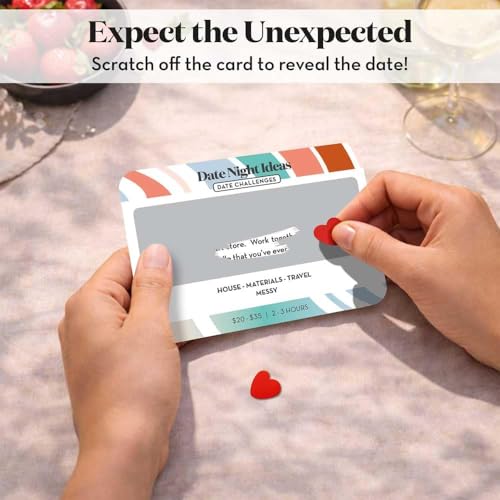 35 Scratch Off Date Night Ideas, Couples Gifts for Him, Her, Girlfriend, Boyfriend, Wife or Husband - Women or Men Anniver...