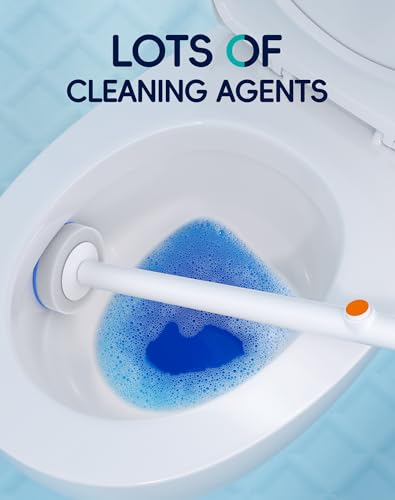 LFBEAR Disposable Toilet Cleaning System - Toilet Wand Kit with 18 High-Performance Refills, Wall Mounted Brush and Holder...