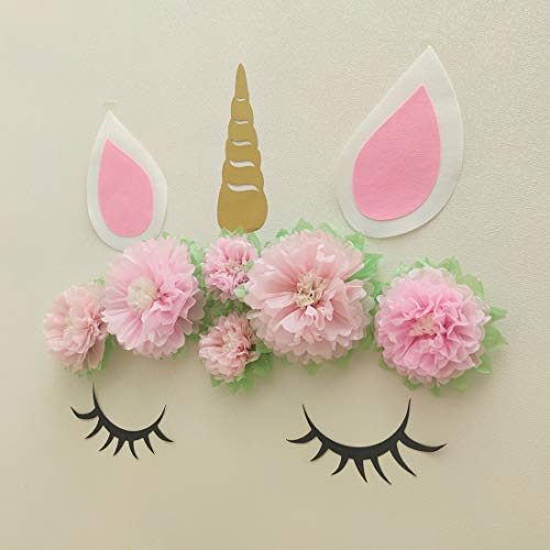 Mybbshower Pinks Flowers Decoration (11''-7'' Assorted) 6 pcs Artificial Tissue Paper Peony Nursery Wall Bridal Shower Cen...