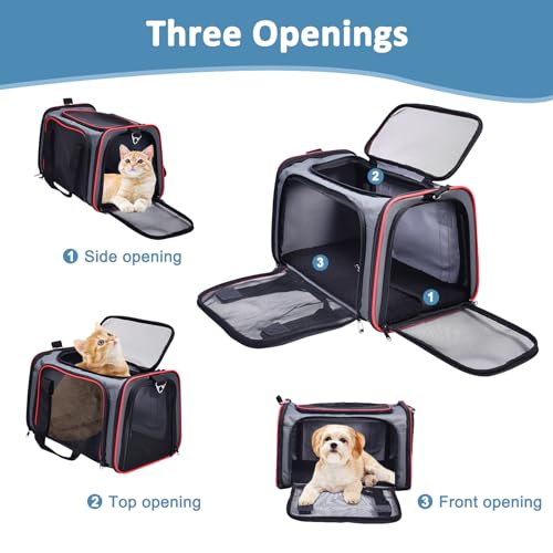 GOOPAWS Soft-Sided Kennel Pet Carrier for Small Dogs, Cats, Puppy, Airline Approved Cat Carriers Dog Carrier Collapsible, ...