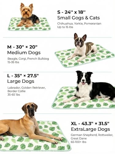 Dog Cooling Mat for Dogs & Cats, Soft Breathable Cooling Pad for Dog Bed, 23"x18" Self Cooling Crate Mat for Dogs, No Gel ...