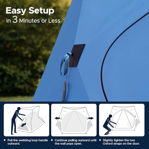Acacia Beach Tent Sun Shelter | 4-Person Portable Camping Tent with UPF 50+ Protection | Easy Setup Pop up Sun Shade | 10×...