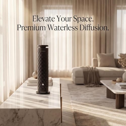 TitanVex Essential Oil Diffuser Bundle - Cordless Waterless Diffuser for Home, Office, Car, Bathroom – USB Rechargeable Re...