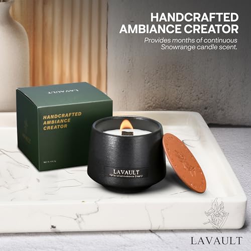Lavault Stone Jar Candles - Long-Lasting Burn Time - Made from Natural Soy Wax and Essential Oils - Paraffin-Free - Ideal ...