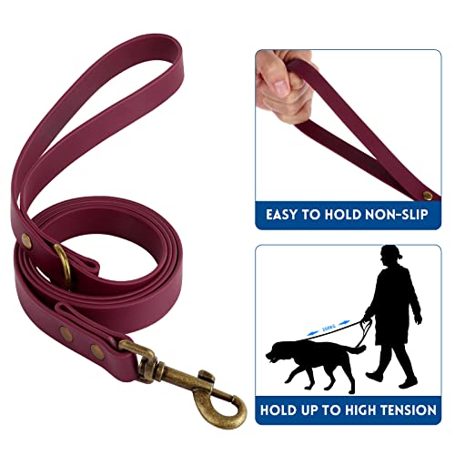 Wisedog Waterproof Dog Collar and Leash Set, Adjustable Puppy Collar with Cute Tag 5FT Dog Leash with Poop Bag for Small M...