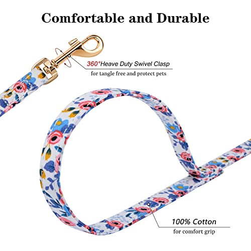 CHEDE No Pull Floral Pattern Dog Harness- Lightweight and Soft Harness, Adjustable Small Dog Harness and Leash Set, with D...