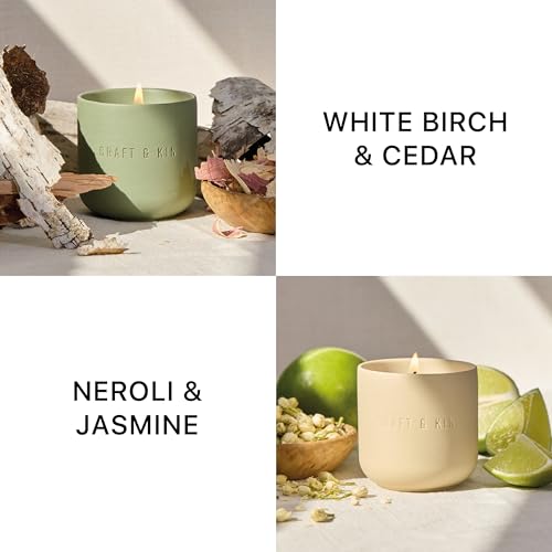 Craft & Kin Scented Candles Discovery Set | 4 Pack of 3oz Winter Candles | 20-Hour Burn Time, Soy Blend Wax, Cotton Wick, ...
