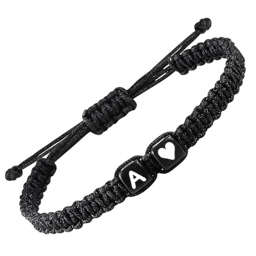Father's Day Gifts Matching Couple Bracelets Letter Initial Bracelet for Men Women Cute Anniversary Gifts Mother Father So...