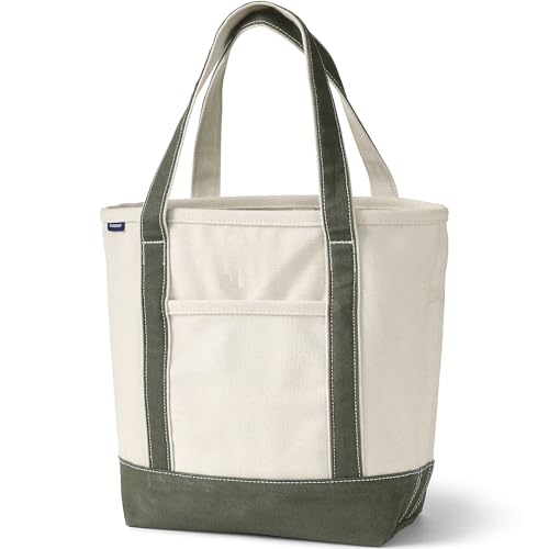 Lands' End Open Top Canvas Tote Bag