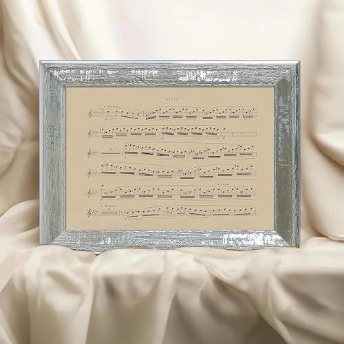 VIOLABBEY 5x7 Picture Frame Vintage Silver, Rustic Farmhouse Photo Frame with Distressed Finish for Home Tabletop or Wall ...