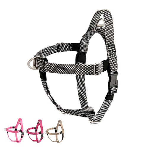 Annchwool Adjustable Dog Harness-Lightweight No Pull Dog Harness with Handle for Small & Medium and Large Dogs-Front Clip ...