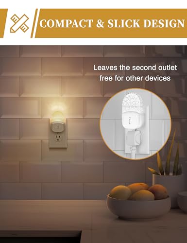 DORESshop LED Night Light, Baby Night Lights [2 Pack], Plug in Night Light with Auto Dusk to Dawn Sensor, Adjustable Brigh...