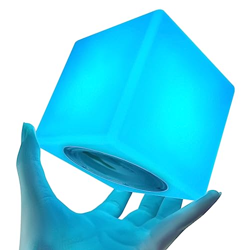 LOFTEK 4-inch LED Cube Lights: RGB 16 Colors Tesseract Cube, Cosmic LED Mood Lamp with Remote Control, IP65 Waterproof Rec...