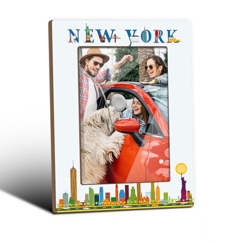 New York Photo Frame, New York Souvenirs, Tabletop Picture Frames for Wedding Birthday Vacation Honeymoon Gifts For Friend...