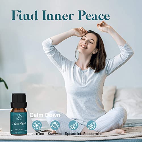 ASAKUKI Essential Oils, Essential Oil for Diffusers for Home, Well-Being Kit Gifts for Mom- Calm Mind, Sweet Dreams, Happ...