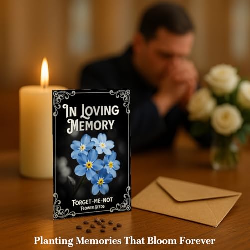 60Pack Forget Me Not Seeds Bulk - Memorial Seed Packets for Funeral Favors, Celebration of Life, Remembrance Gifts - Easy ...