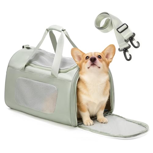 WEPLAN Extra-Large Cat Carrying Case Pet Dog Carrier Soft-Sided Cat Bag Airline Approved, Mesh Pet Carrier for Travel Outd...
