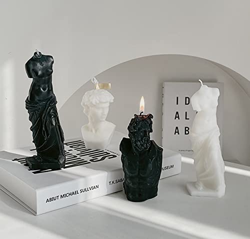 David Bust Statue Scented Candle,110G Aroma Soy Wax Greek Aesthetic Decorative Candle for Table Photo Prop Birthday Gift,P...