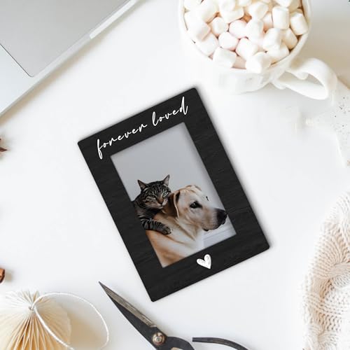 Foyoulame Pet Memorial Dog Cat Picture Frame 4x6, Loss of Dog Sympathy Gift Wooden Picture Frame, Memorial Gifts for Dogs ...